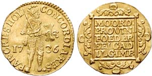 Реплика дуката 1736 года