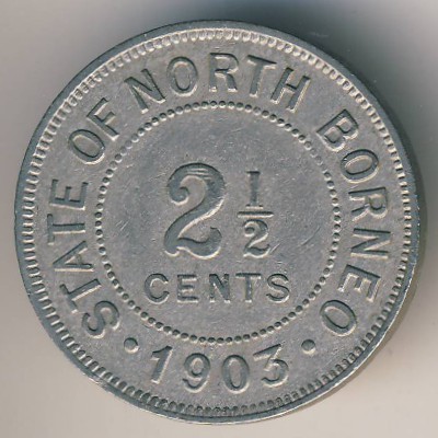North Borneo, 2 1/2 cents, 1903–1920