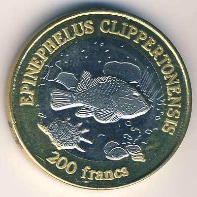 Clipperton Island., 200 francs, 2011 Clipperton Island., 200 francs, 2011