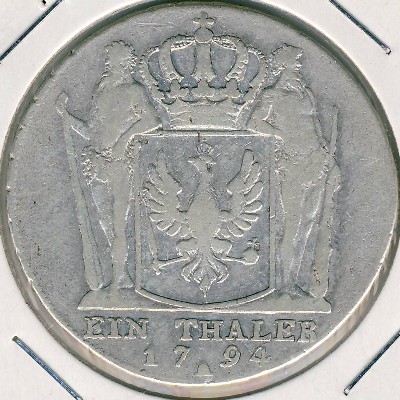 Пруссия, 1 талер (1790–1797 г.) Пруссия, 1 талер (1790–1797 г.)