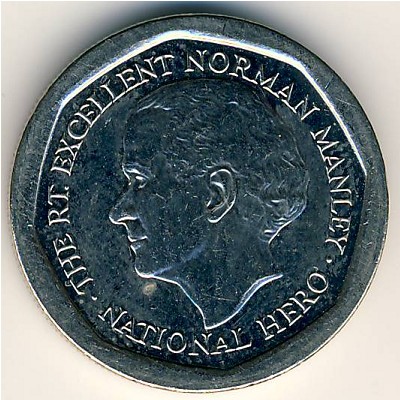 Jamaica, 5 dollars, 1994–2018