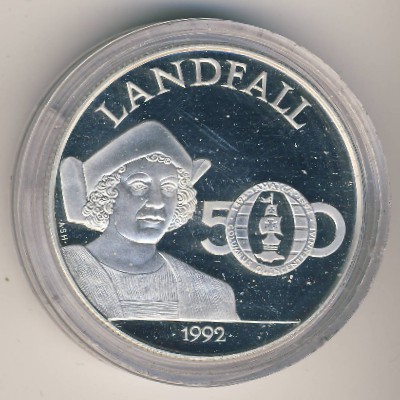 Jamaica, 25 dollars, 1992