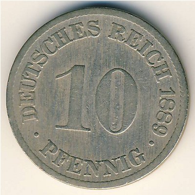 Германия, 10 пфеннигов (1873–1889 г.)