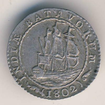 Netherlands East Indies, 1/4 gulden, 1802