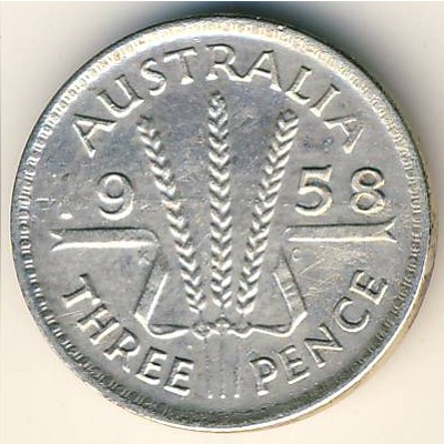 Австралия, 3 пенса (1955&ndash;1964 г.)