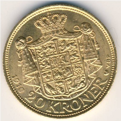 Дания, 20 крон (1908–1912 г.)