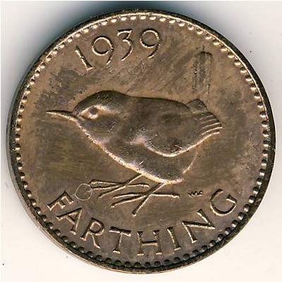 Great Britain, 1 farthing, 1937–1948