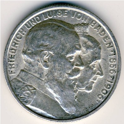 Baden, 2 mark, 1906 Baden, 2 mark, 1906