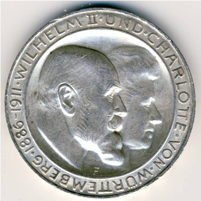 Вюртемберг, 3 марки (1911 г.) Вюртемберг, 3 марки (1911 г.)