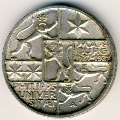 Weimar Republic, 3 reichsmark, 1927 Weimar Republic, 3 reichsmark, 1927