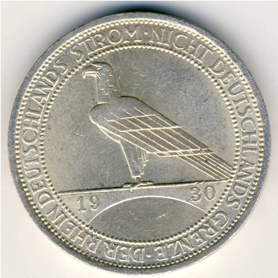 Weimar Republic, 3 reichsmark, 1930 Weimar Republic, 3 reichsmark, 1930