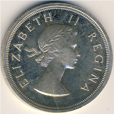 South Africa, 5 shillings, 1953–1959