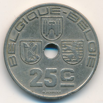 Бельгия, 25 сентим (1938–1939 г.)