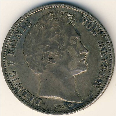Бавария, 1/2 гульдена (1838–1848 г.) Бавария, 1/2 гульдена (1838–1848 г.)