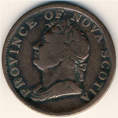 Nova Scotia, 1/2 penny, 1832