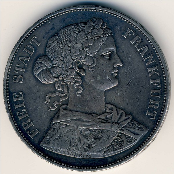 Франкфурт, 2 талера (1860–1866 г.) Франкфурт, 2 талера (1860–1866 г.)