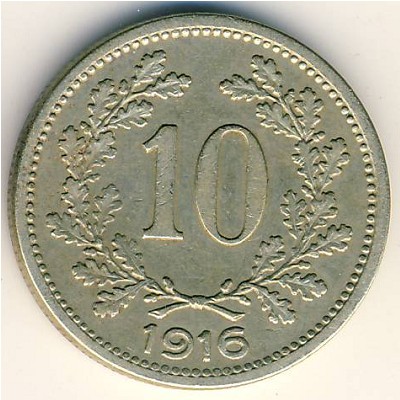 Austria, 10 heller, 1916 Austria, 10 heller, 1916