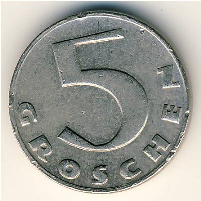 Austria, 5 groschen, 1931–1938 Austria, 5 groschen, 1931–1938