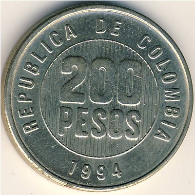 Колумбия, 200 песо (1994–2012 г.)