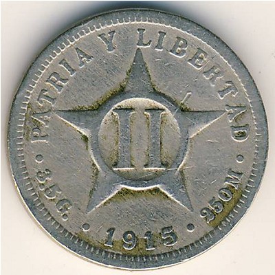 Куба, 2 сентаво (1915–1916 г.)