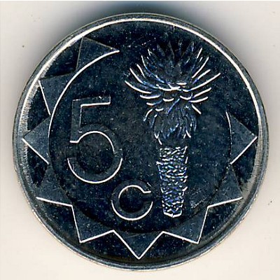 Намибия, 5 центов (1993–2015 г.) Намибия, 5 центов (1993–2015 г.)