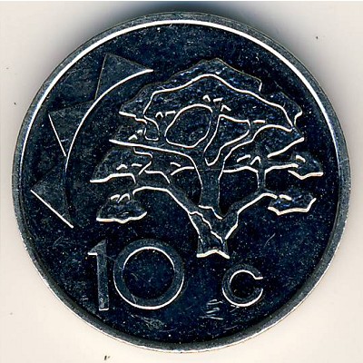 Намибия, 10 центов (1993–2022 г.) Намибия, 10 центов (1993–2022 г.)