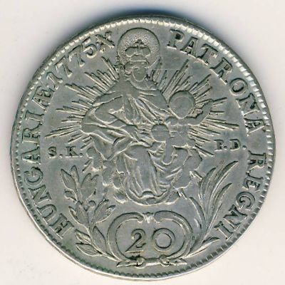 Венгрия, 20 крейцеров (1774–1780 г.)