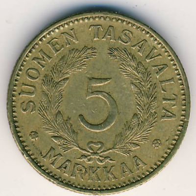 Финляндия, 5 марок (1928–1946 г.)