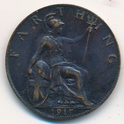 Great Britain, 1 farthing, 1911–1918 Great Britain, 1 farthing, 1911–1918