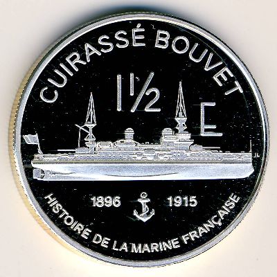 Mayotte., 1.5 euro, 2004