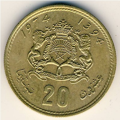 Марокко, 20 сантим (1974 г.)