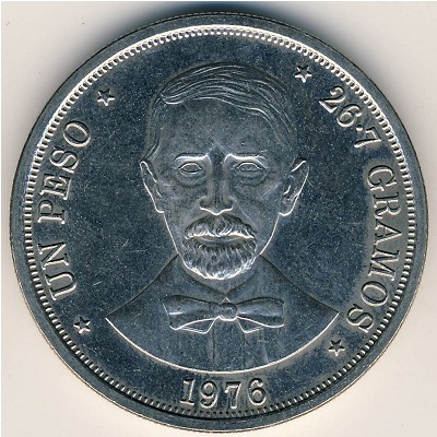 Dominican Republic, 1 peso, 1976