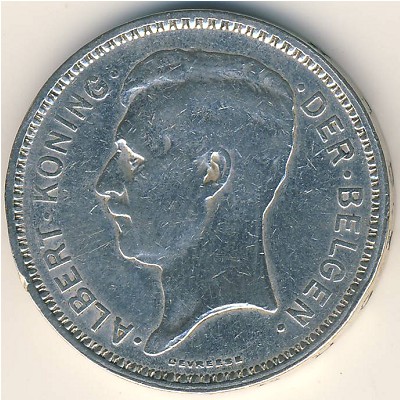 Belgium, 20 francs, 1933–1934