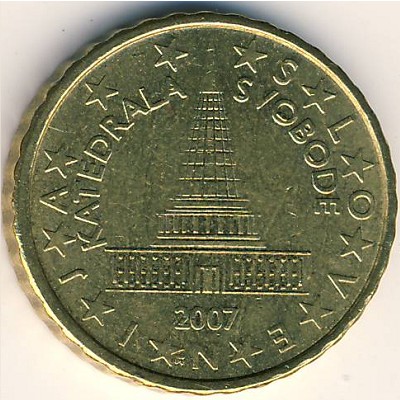 Slovenia, 10 euro cent, 2007–2019