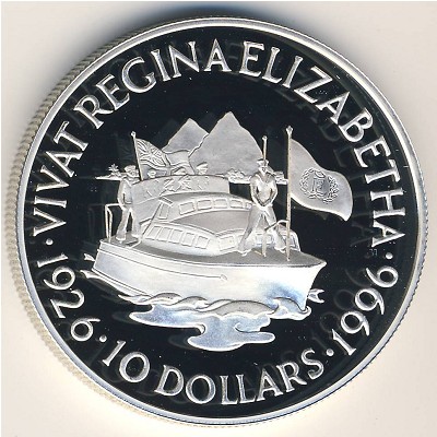 Восточные Карибы, 10 долларов (1996 г.)