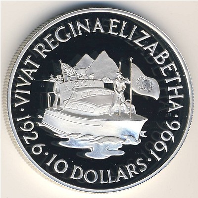 East Caribbean States, 10 dollars, 1996 East Caribbean States, 10 dollars, 1996