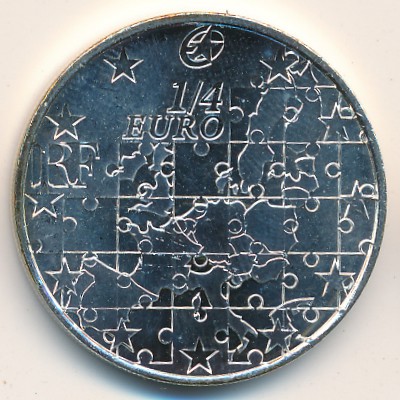 France, 1/4 euro, 2004