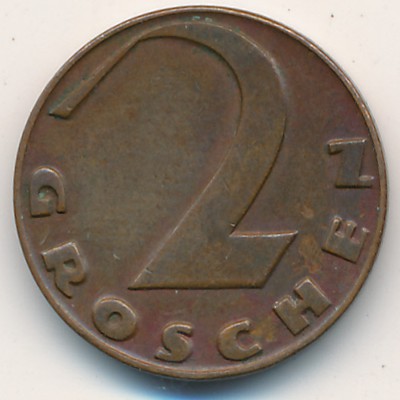Austria, 2 groschen, 1925–1938 Austria, 2 groschen, 1925–1938