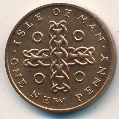Остров Мэн, 1 новый пенни (1971–1975 г.)