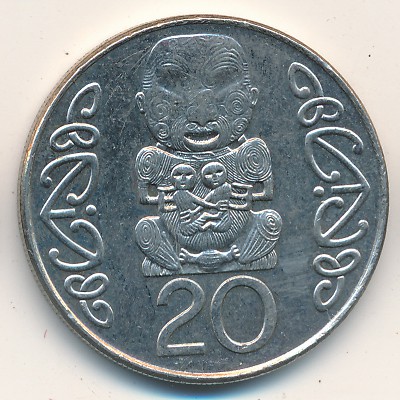 Новая Зеландия, 20 центов (1999–2006 г.)