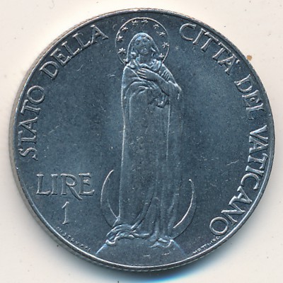 Ватикан, 1 лира (1940–1941 г.)