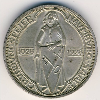 Weimar Republic, 3 reichsmark, 1928 Weimar Republic, 3 reichsmark, 1928