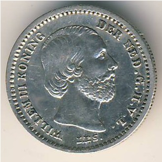 Нидерланды, 5 центов (1850–1887 г.)
