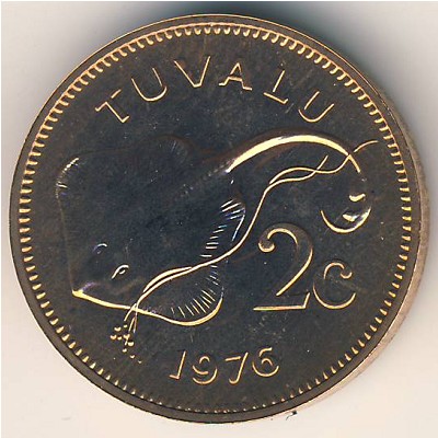 Tuvalu, 2 cents, 1976–1985 Tuvalu, 2 cents, 1976–1985