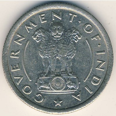 India, 1/2 rupee, 1950–1951