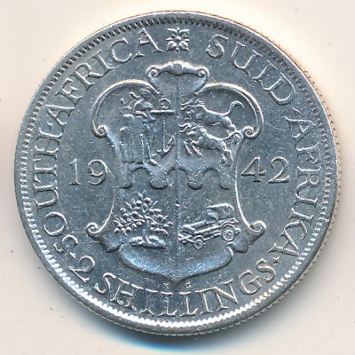 South Africa, 2 shillings, 1937–1947