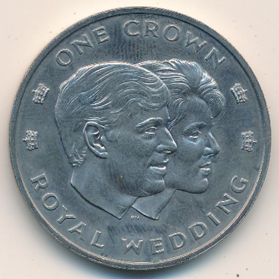 Turks and Caicos Islands, 1 crown, 1986