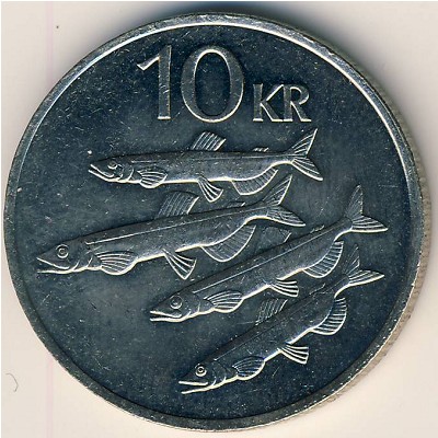 Исландия, 10 крон (1984–1994 г.)