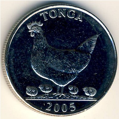 Тонга, 5 сенити (2002–2005 г.) Тонга, 5 сенити (2002–2005 г.)
