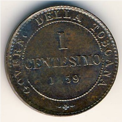 Тоскана, 1 чентезимо (1859 г.) Тоскана, 1 чентезимо (1859 г.)
